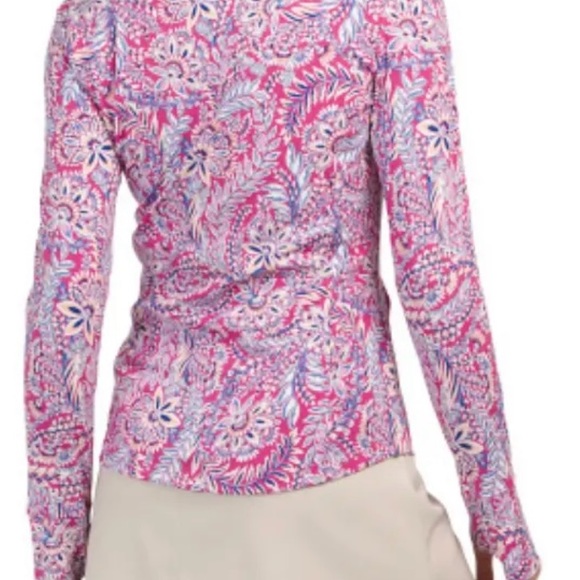 Tommy Bahama Golf Tennis 1/4 Zip Jacket Pullover Size Small Pink - Picture 2 of 9